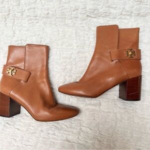 Women's Tan Leather Ankle Boots